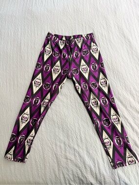 TOBS Retired Vintage Halloween Spooky skeleton cat Bat Retro Pinup leggings m